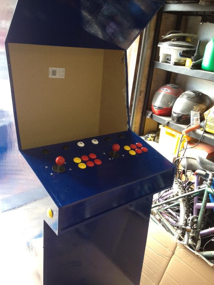 Painted control panel with buttons fitted